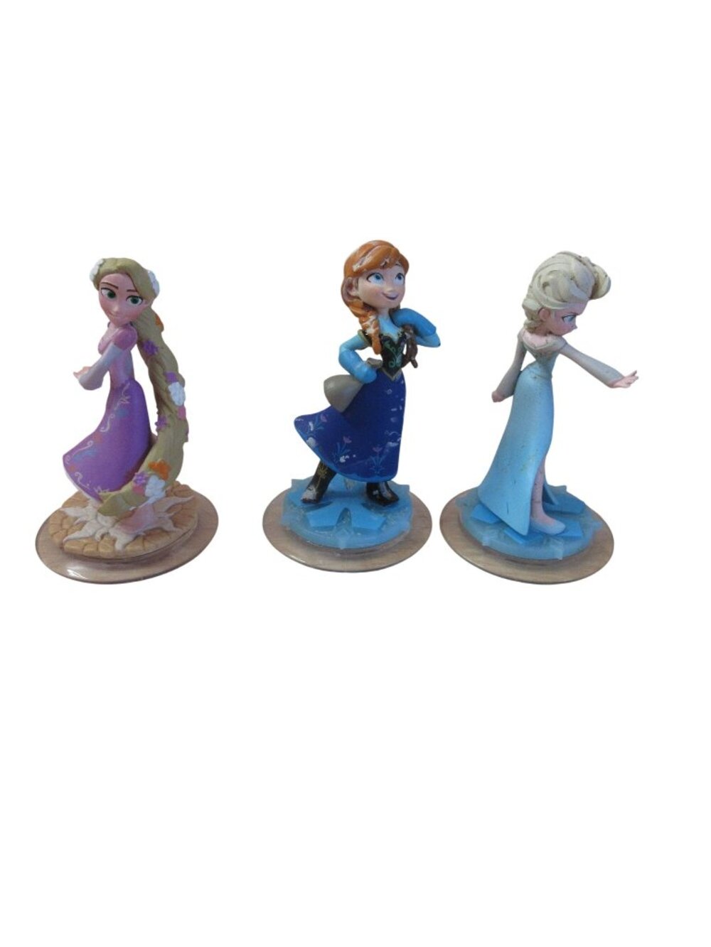 Set of 3 - Disney Infinity Frozen Anna & Elsa Figures. Princess Rapunzel